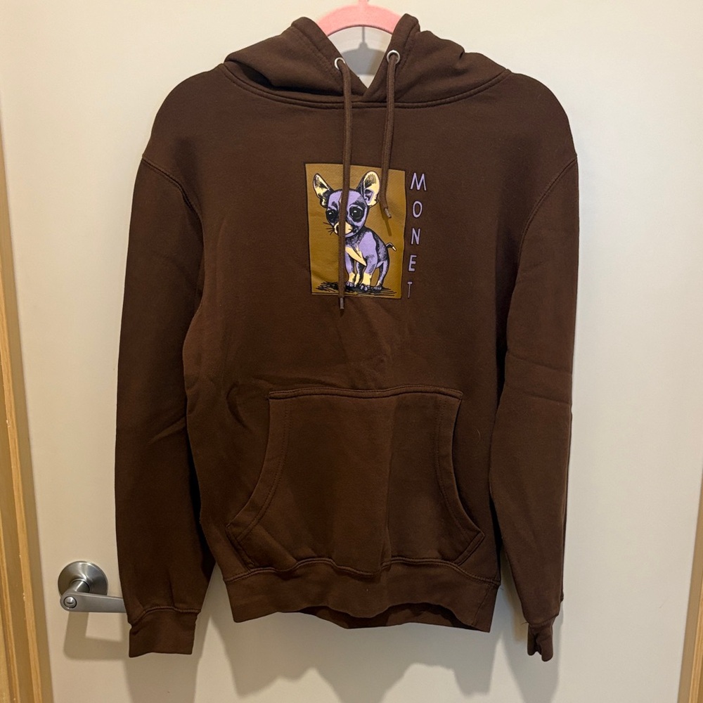 Brown Hoodie with Puppy